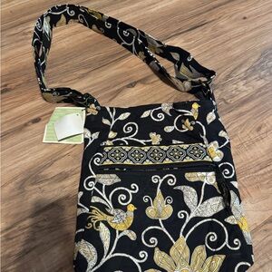 NWT Vera Bradley yellow bird Crossbody Bag with Quilted Design